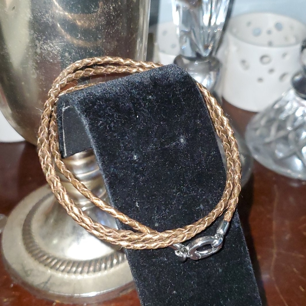 Leather wrap around bracelet